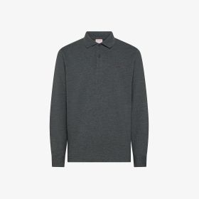 Polo contrast fabric elbow l/s