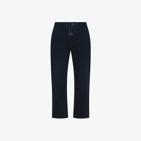 Navy blue cotton gabardine chino trousers