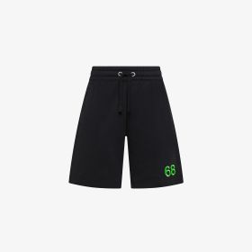 Bermuda in felpa di cotone nero