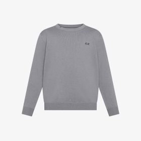 Maglia in cotone e lana grigio medio