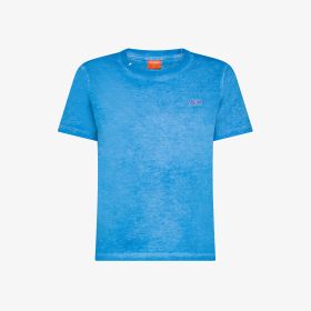 T-shirt in jersey di cotone turchese