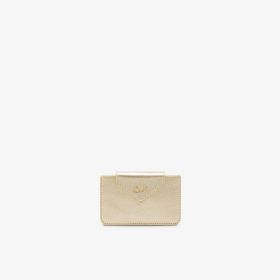 Portacarte in PU laminato oro
