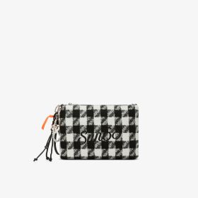 Pochette wool touch fringes