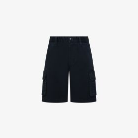 Navy blue cotton cargo shorts