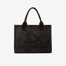 Black Cali velvet shopper large size