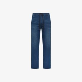 Pantaloni jogging in denim di cotone navy blue
