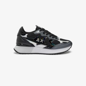 Black Stargirl Silver mesh sneaker