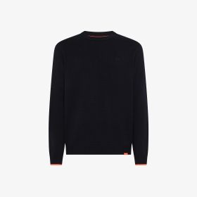 Navy blue wool and cashmere jumper