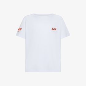 T-shirt in jersey di cotone bianco