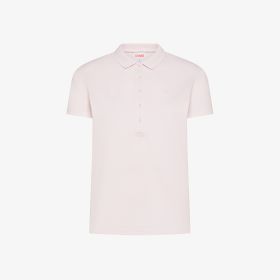 Polo in piquet di cotone rosa
