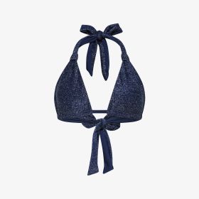 Top mare in lurex blu navy