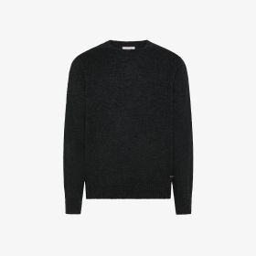Maglia girocollo in lana e alpaca nero