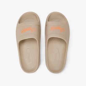 Ciabatte in PU beige/arancio fluo