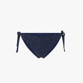Navy blue lurex bikini briefs