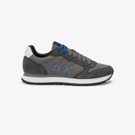 Dark grey Tom nylon and suede sneaker
