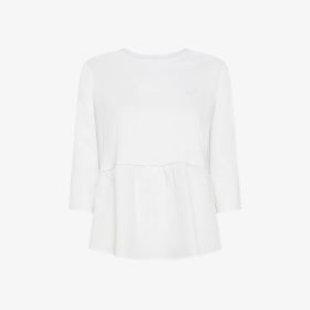 White cotton T-shirt with SUN68 embroidery