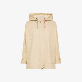 Parka in soft shell beige