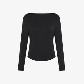 T-shirt boat neckline l/s modal jersey