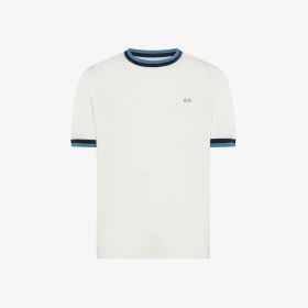 Off white cotton knit T-shirt