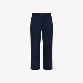 Pantaloni in heavy popeline di misto cotone blu navy