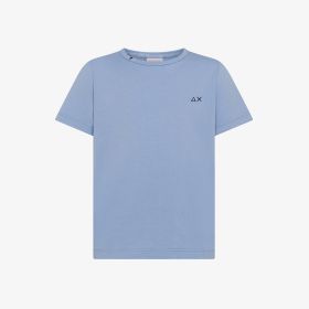 T-shirt in jersey di cotone avio