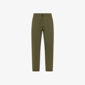 Dark military green cotton fleece joggers