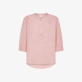 Porcelain pink linen blend blouse