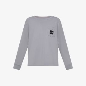 Medium grey cotton t-shirt with pocket
