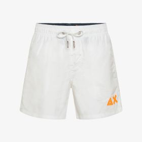 Shorts mare in nylon bianco