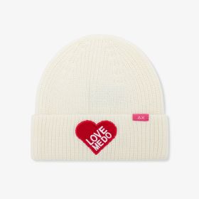 Berretto beanie The Beatles x SUN68 con patch bianco panna