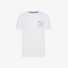 T-shirt con taschino in cotone bianco