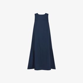 Navy blue cotton jersey dress