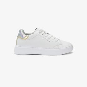 Sneaker Grace in pelle bianco/argento