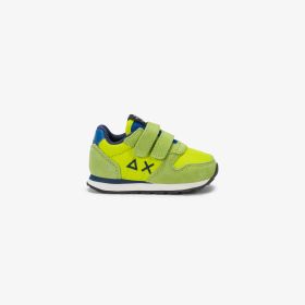 Lime green Boy's Tom Solid nylon and suede sneaker