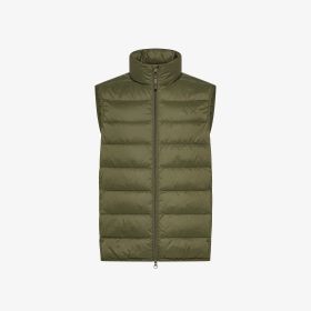 Military green quilted nylon vest