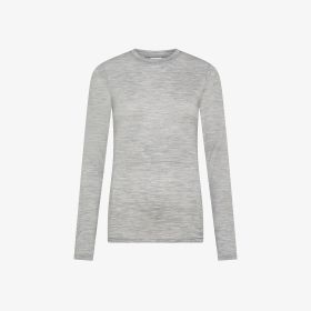 T-shirt round neck jersey wool touch l/s