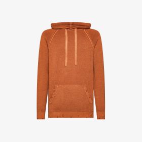 Maglia in lana vintage con cappuccio carota