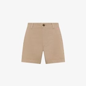 Stone grey cotton shorts