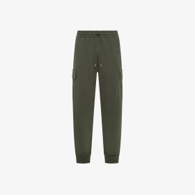 Pantaloni cargo in felpa militare scuro