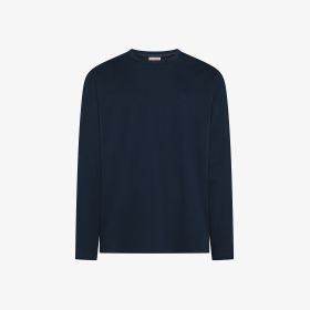 T-shirt in cotone con maniche lunghe navy blue