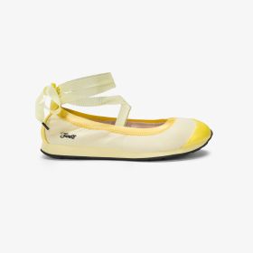 Lemon yellow Ally Etoile nylon ballet flats