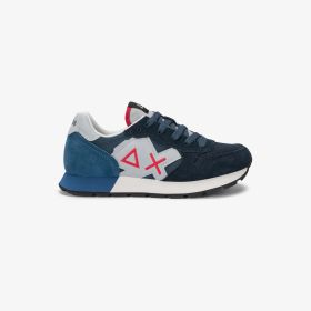 Sneaker Boy's Jaki Solid in nylon e suede blu navy
