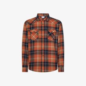 Camicia check in cotone arancione