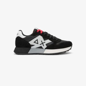 Sneaker Jaki Bicolor in nylon e suede nero