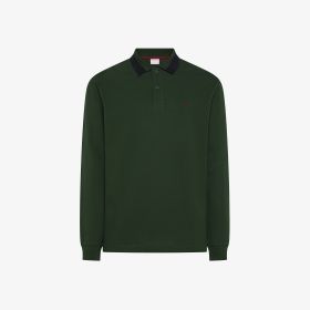 Polo big stripe on collar l/s