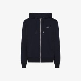 Hoodie zip basic fleece l/s