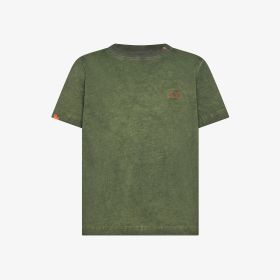 T-shirt in jersey di cotone verde scuro