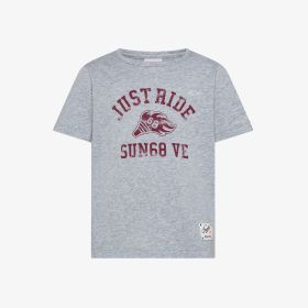 T-shirt in cotone con stampa grigio chiaro