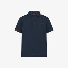 Polo in piquet di cotone blu navy