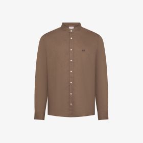 Fox brown linen and cotton shirt